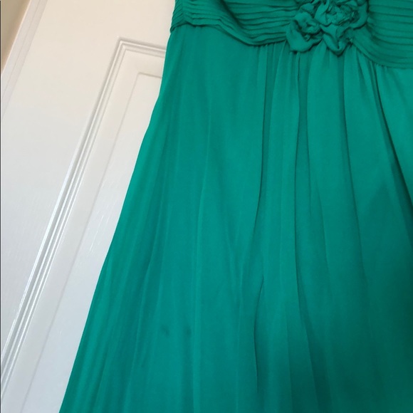 BCBGMaxAzria One-shoulder Green Chiffon Dress - Picture 7 of 8